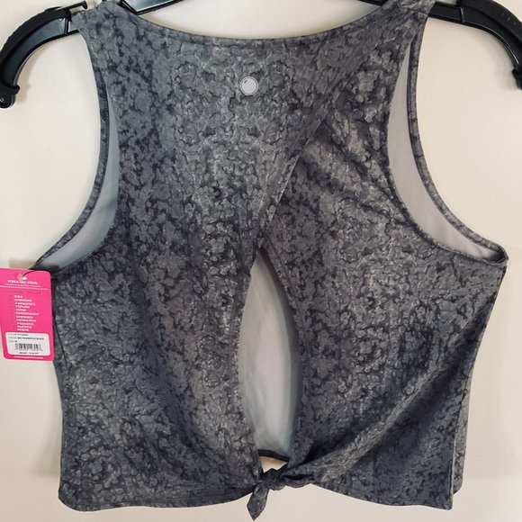 YOGALICIOUS Women's "Water Droplet" Cropped Sport Top NWT Size M - Picture 2 of 6